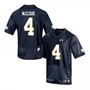 Notre Dame Fighting Irish Men's Nick McCloud #4 Navy Under Armour Authentic Stitched College NCAA Football Jersey QXS3799SO